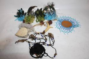 lot 220 image: Collection of Unique Handcrafted Native American-Inspired Items