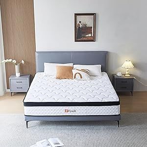Full Size Mattress, 10 Inch Memory Foam Hybrid Mattress in a Box with Individual Pocket Spring for Motion Isolation & Silent Sleep & Strong Edge Support & Pressure Relief