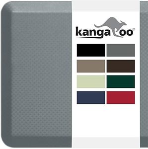 lot H-338-BL image: KANGAROO Thick Ergonomic Anti Fatigue Mats for Kitchen Floor, 58x20, Cushioned Standing Office Desk Mat, Waterproof Scratch Resistant Topside, Supportive All Day Comfort Padded Foam Rugs, Gray