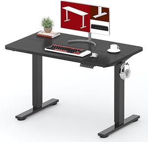 lot O-346-OR image: SANODESK Standing Desk Height Adjustable Electric Stand up Desk 40x24 Inches Sit Stand Home Office with Splice Board, Black FrameBlack Top