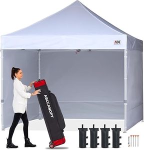 lot P-25-BL image: ABCCANOPY Easy Pop Up Canopy Tent with Sidewalls 10x10 Commercial -Series, White