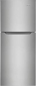 lot H-70-GR image: Frigidaire 10.1 Cu. Ft. Compact ADA Top Freezer Refrigerator in Brushed Steel with Electronic Control Panel, Reversible Door Swing, ENERGY STAR