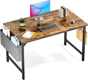 lot O-62-BL image: Computer Desk 48 Inch Home Office Writing Study Work Storage Bag Headphone Hooks Simple Modern Wood Kids Student Table