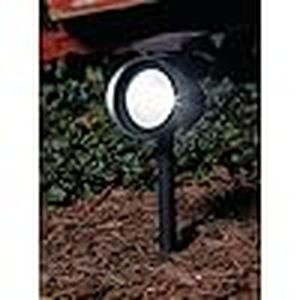 lot P-109-BL image: Pack of 12 Outdoor Expressions Black 15 Lumens Plastic Floodlight Solar Path Light