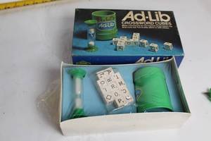 lot 30 image: Ad-Lib Crossword Cubes Game with Timer