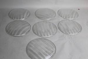 lot 63 image: Set of 7 Glass Prismatic Light Diffuser Lens Covers