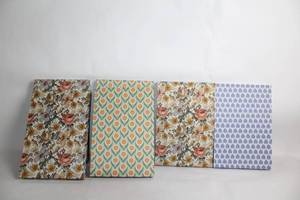 lot 143 image: Set of 3 Floral Fabric-Covered Serving Trays