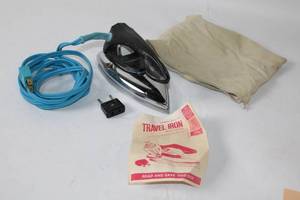 lot 170 image: Vintage General Electric Travel Iron with Case