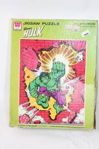 lot 173 image: Vintage The Incredible Hulk Jigsaw Puzzle - 100 Large Pieces