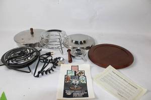 lot 199 image: Hamilton Beach Fondue Set with Electric Burner and Accessories