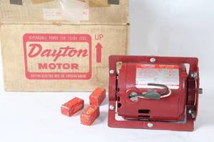 lot 200 image: Dayton 18 HP Split Phase Electric Motor Model 6K509 with Accessories