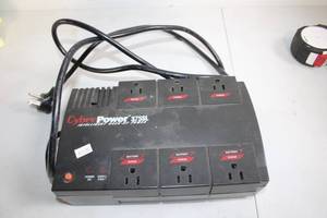 lot 224 image: CyberPower 375SL Surge Protector and Battery Backup