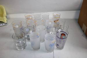 lot 229 image: Collection of 17 Commemorative Glasses from Various Events