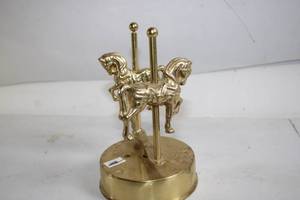 lot 234 image: Vintage Brass Carousel Horse Figurine
