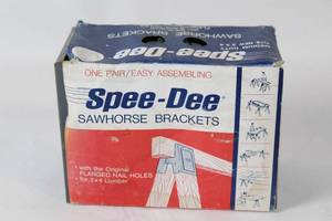 lot 285 image: Spee-Dee Sawhorse Brackets for 2x4 Lumber - One Pair Easy Assembling
