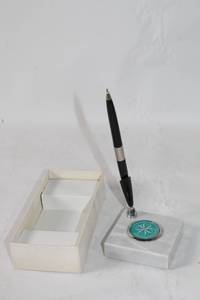 lot 287 image: AIO 25th Anniversary Desk Pen Set with Marble Base