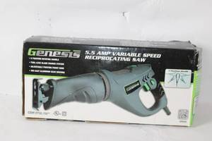 lot 290 image: Genesis 5.5 Amp Variable Speed Reciprocating Saw