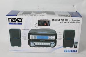 lot 308 image: Naxa NS-438 Digital CD Micro System with AMFM Stereo Radio