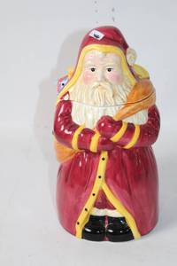 lot 321 image: Block Father Christmas Cookie Jar - Hand Painted 1996