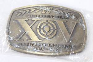 lot 330 image: US Shooting Team 15-Year Anniversary Belt Buckle 1978-1993