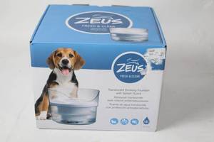 lot 339 image: Zeus Fresh & Clear Translucent Drinking Fountain for Dogs