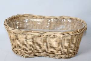 lot 346 image: Woven Wicker Basket with Plastic Liner