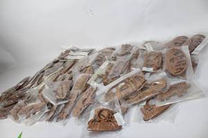lot 389 image: Collection of Carved Wooden Wildlife Wall Art Plaques