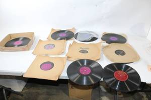 lot 410 image: Collection of 10 Vintage Vinyl Records with Original Sleeves