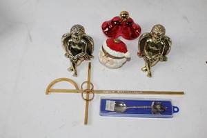 lot 412 image: Festive Collection of Holiday Decor and Souvenir Spoon