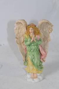 lot 438 image: Hand-Painted Angel Figurine - 9 Inches