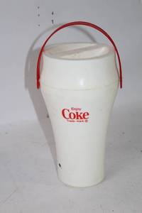 lot 482 image: Vintage Coca-Cola Thermos with Red Handle