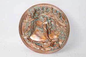 lot 484 image: La Porta del Paradiso Bronze Wall Plaque by Ennio Furiesi
