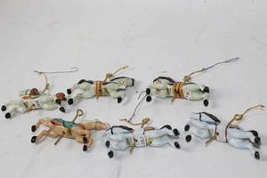 lot 499 image: Set of 6 Carousel Horse Christmas Ornaments