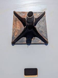 lot 59 image: 10 x 10 cast iron stomper