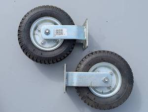 lot 16A image: Set of 2 -  2.5-4 non-swivel Casters