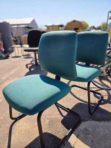 lot 63 image: Green Office Chairs