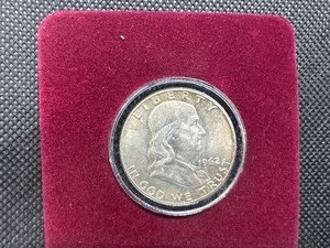 lot 55 image: 1962-D Brilliant Uncirculated Franklin Half Dollar
