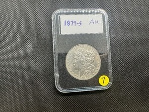 lot 7 image: 1879-S Morgan Silver Dollar Marked AU When Purchased