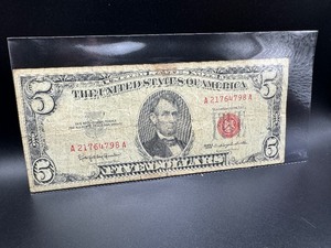 lot 98 image: 1963 Red Seal $5 Bill