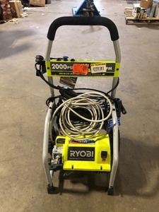 lot 2 image: Ryobi 2000 PSI Pressure Washer For Parts Customer Returns See Pictures
