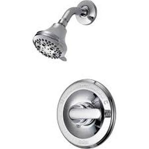lot 17 image: Delta Classic Single-Handle 5-Spray Tub and Shower Faucet in Chrome (Valve Included)     Customer Returns See Pictures