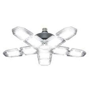 lot 35 image: Lot of BEYOND BRIGHT 60-Watt Ultra Bright LED Light Bulb 6500K with 10 Adjustable Light Panels   Customer Returns See Pictures