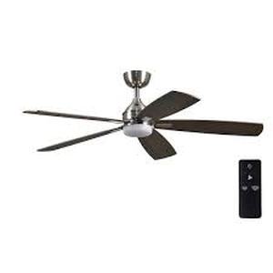 Home Decorators Collection Beckford 52 in. Indoor Brushed Nickel Ceiling Fan with Adjustable White Integrated LED with Remote Control Included  Customer Returns See Pictures