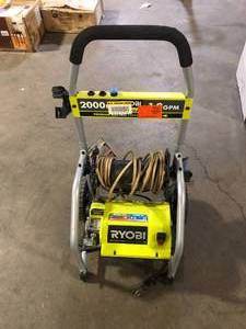 lot 27 image: Ryobi 2000 PSI Pressure Washer For Parts Customer Returns See Pictures