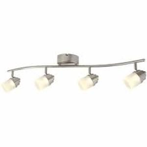 lot 35 image: Hampton Bay EnviroLite 2.6 ft. Brushed Nickel Integrated LED Hardwired Track Lighting Kit with 4 Fixed Track Heads  Customer Returns See Pictures