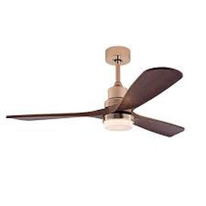 48 in. Integrated LED Indoor Reversible 6 Speeds Smart Timing Dark Brown Ceiling Fan with Light and Remote  Customer Returns See Pictures