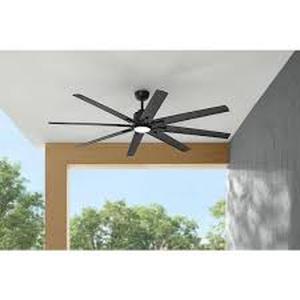 Home Decorators Collection Kensgrove II 72 in. Smart Indoor/Outdoor Matte Black Ceiling Fan with Remote Included Powered by Hubspace Customer Returns See Pictures