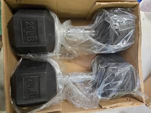 lot 8 image: Lot of a pair of 20LB Dumbbells (NEW)