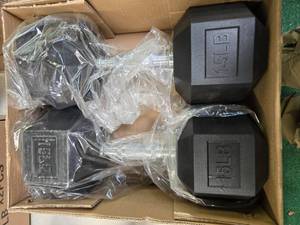 lot 9 image: Lot of a pair of 15LB Dumbbells (NEW)