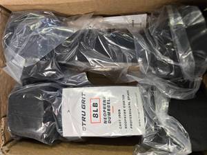 lot 13 image: Lot of a pair of 8LB Tru-Grit Dumbbells (NEW)